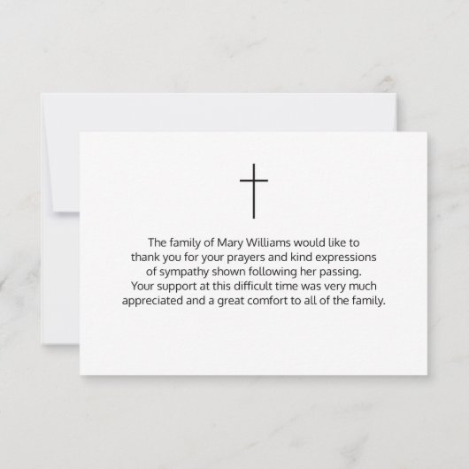 Élégant Merci simple de sympathie croisée (Dos)