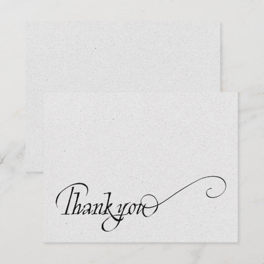 Élégant Merci simple Lettré à la main (Devant / Derrière)