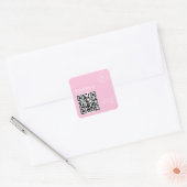 Elegant Merk met Logo & Qr-Codeetiket Vierkante Sticker (Envelop)