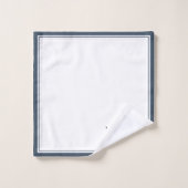 Elegant Merry & Bright | Kerstblauw Bad Handdoek (Wasdoekje)