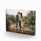 Elegant Merry Christmas Calligraphy Script Fotoblokken (Rechts)