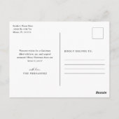 Elegant Merry Christmas Photo Script Eenvoudig Briefkaart (Achterkant)