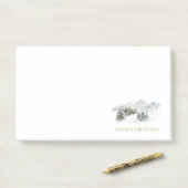 Elegant Merry Christmas Post-it® Notes (Op bureau)