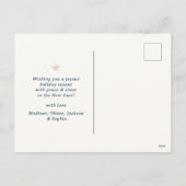 Elegant Merry Christmas Script Botanical Wreath Feestdagenkaart (Achterkant)