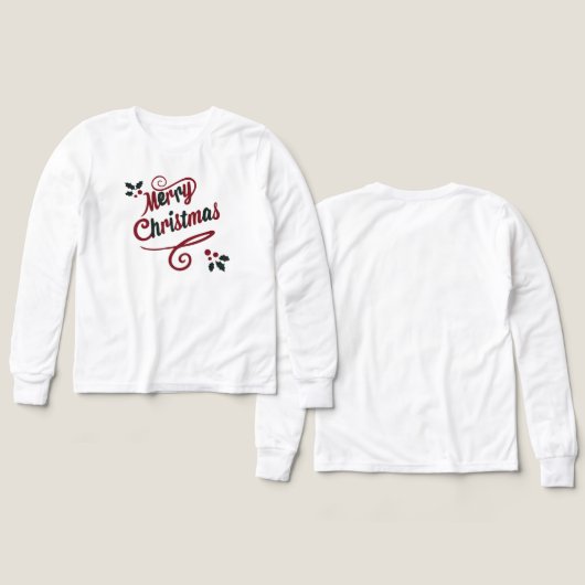 Elegant Merry Christmas Script Hoodie (Motif Recto et Verso)