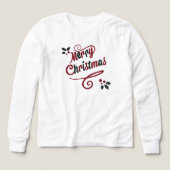 Elegant Merry Christmas Script Hoodie (Motif recto)