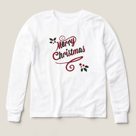 Elegant Merry Christmas Script Hoodie (Motif recto)