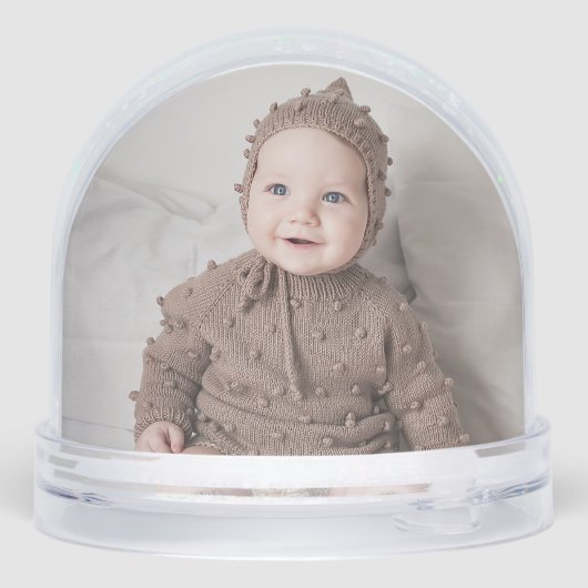 Elegant Merry Christmas Script Photo Snow Globe (Arrière)