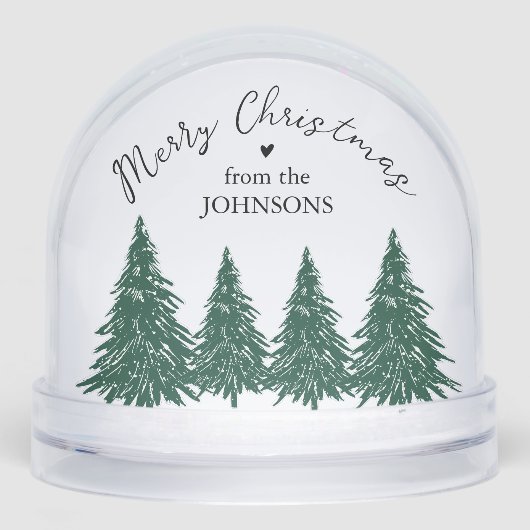 Elegant Merry Christmas Script Pine Trees (Avant)