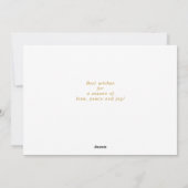 Elegant Merry Gold Script Typografie Feestdagenkaart (Achterkant)