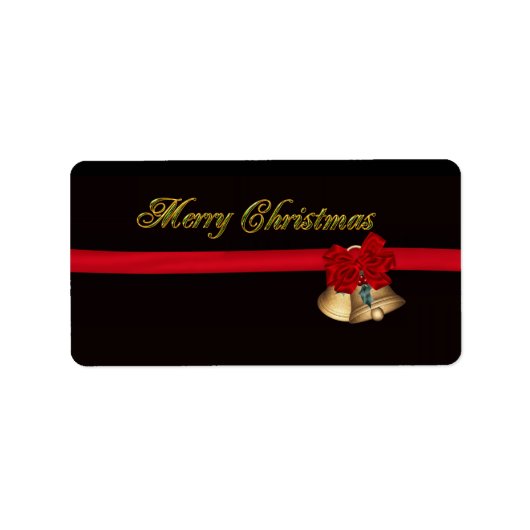 Elegant Merry kerst Etiket (Voorkant)