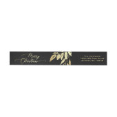 Elegant Merry kerst Faux Gold Black Botanisch (Individueel)