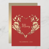 Elegant Merry kerst Feestdagenkaart (Voorkant / Achterkant)