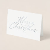 Elegant Merry-kerstscript Folie Kaarten (Voorkant)
