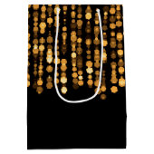 Elegant Merry kersttwijnlappellamjes Gold Medium Cadeauzakje (Achterkant)