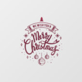 Elegant Merry Red Balls Window Cling Raamsticker (Vel)