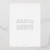 Elegant Merry Typographic Script Folie Feestdagenkaart (Achterkant)