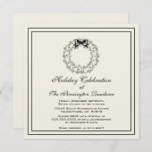 Elegant met kerstfeestdag uitnodiging (Voorkant / Achterkant)