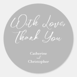 Elegant "Met liefde, dank je" Sticker