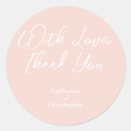 Elegant "Met liefde, dank je" Sticker