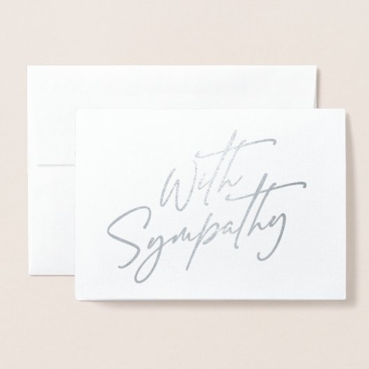 Elegant met sympathiescript folie kaarten (Voorkant met envelop)