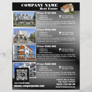 Elegant met witte QR-code (QR452) Flyer