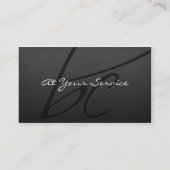 Elegant metaal (monogram - BC) Visitekaartje (Achterkant)