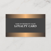 Elegant Metal Copper Salon Loyalty Kaart (Voorkant)