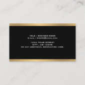 Élégant métal or brossé Accueil Logo Carte de visi (Dos)