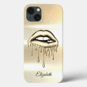Elegant metalen druppelaar Faux Gold iPhone 13 Hoesje