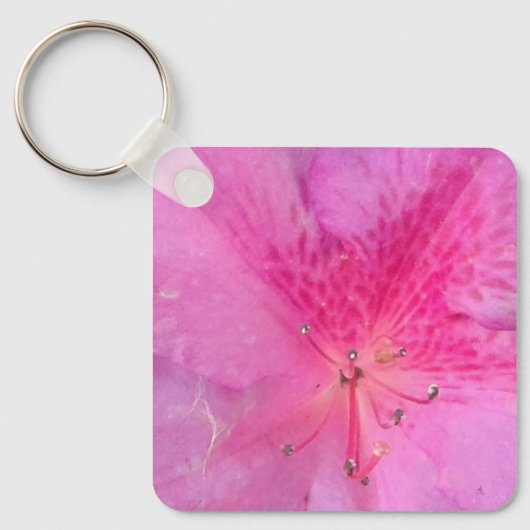 Elegant metalen vierkant sleutelhanger (Voorkant)