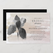 Elegant Metalic Silver Iris Floral Vrijgezellenfee Kaart (Voorkant / Achterkant)