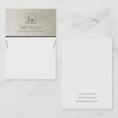 ELEGANT METALLIC FAUX SILVER LOGO DISPLAY VISITEKAARTJE (Voorkant / Achterkant)