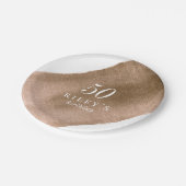 Elegant Metallic Gold Birthday Paper Bord (Gekanteld)