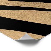 Elegant Metallic Gold Zebra Black Animal Print (Hoek)