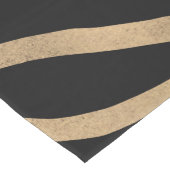 Elegant Metallic Gold Zebra Black Animal Print Medium Tafelloper (Hoek)