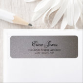 Elegant Metallic Silver Return Address Label (Insitu)