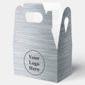 Elegant metallic zilver bedankdoosjes (Geopend)