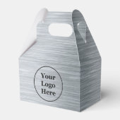 Elegant metallic zilver bedankdoosjes (Voorkant Zijde)