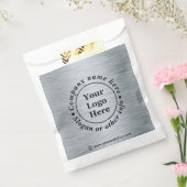 Elegant metallic zilver bedankzakje (Gezegeld)