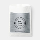 Elegant metallic zilver bedankzakje (Voorkant)