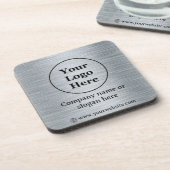 Elegant metallic zilver bier onderzetter (Linkerzijde)