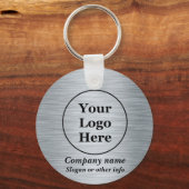 Elegant metallic zilver sleutelhanger (Voorkant)