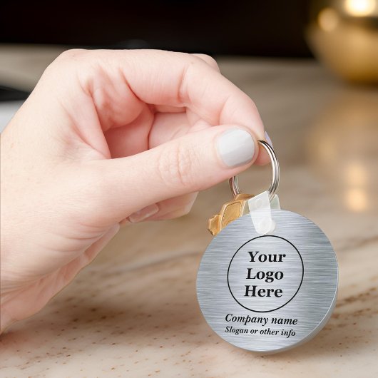 Elegant metallic zilver sleutelhanger