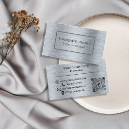 Elegant metallic zilver Visitekaartje