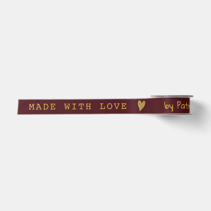 Elegant Meteen Met Liefde Burgundy En Gouden Hart  Lint