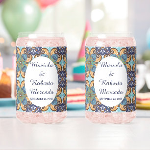 Élégant mexicain Floral Talavera Oval Mariage