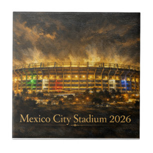 Elegant Mexico Stadion in Mexico City WK Tegeltje