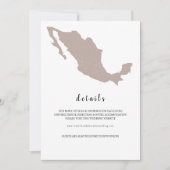ELEGANT Mexico Wedding details Kaart (Voorkant)