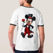 Elegant Mickey Mouse Evening Rose T-Shirt (Dos)